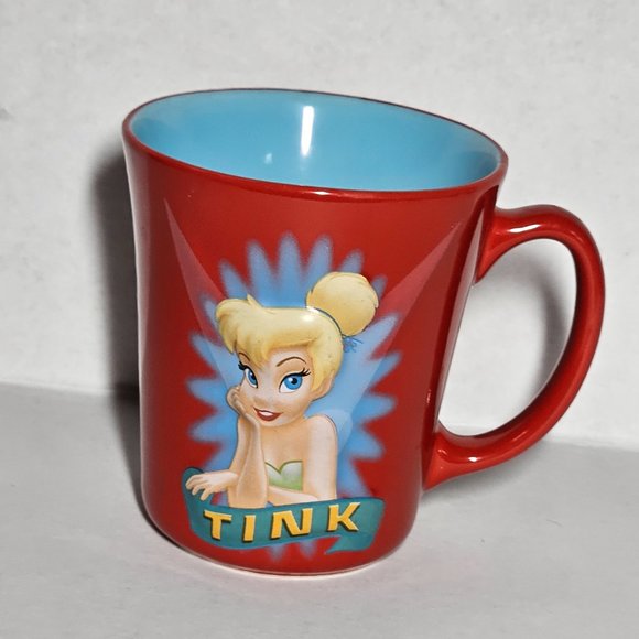Disney Store Tinker Bell Tink 3D Ceramic Red coffee Mug Cup 16 oz Tinkerbell - Picture 5 of 8